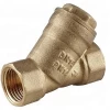 standard brass Y strainer filter valve ball valve with steel long flat handle