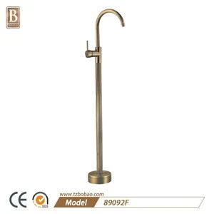 Standing Single Handle Bath Shower Faucet Floor Mounted Brass Bathtub Faucet