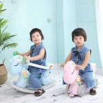 Suplayer New arrival rolling and cart 2 in 1 wonder horse spring rocking horse
