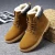 Import Synthetic Leather Men shoes Boots thicken anti-skidding & thermal Solid 255941 from China