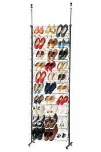 Tailor Made Convenient Black Metal Modern Telescopic Shoes Racks For Home