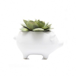 Tendely Bulk Recycled Pig Design Ceramic Aquatic Plant Nursery Flower Pot