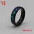 Import Ti Aohua Nature Mens 6mm Black Tungsten Carbide Ring Inlaid with Multicolor Fragments And Opal Plated Wedding Band from China
