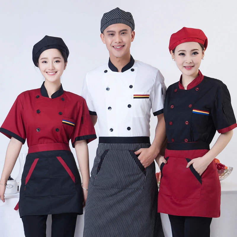Customized Black Hotel Uniform Western Restaurant Waiter Uniform
