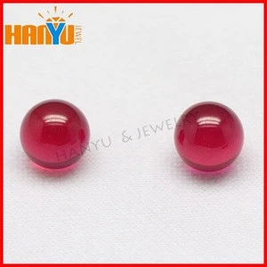 Top sale ruby ball smooth loose ruby beads