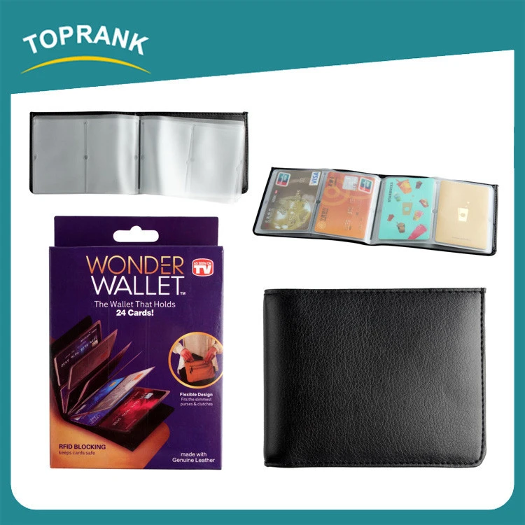 Toprank Security Protection Travel Wallet Genuine Leather Unisex RFID Blocking Slim Wallet