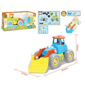 Toys childrens diy assemble toy model car construction truck friction function
