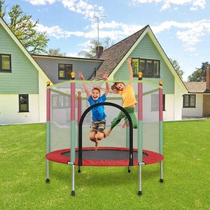 Trampoline With Enclosure Net Jumping Mat And Spring Pad, 5 Ft Trampoline For Kids