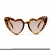 Import Transparent Color Oversize PC Frame PC Lenses heart shape Fashion Sunglasses from China