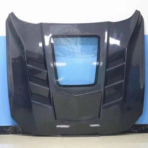 Transparent window carbon hood for Mustang 2015-2020 engine cover perfect fitment high quality