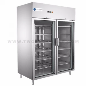 TT-BC392B 1285L Double Glass Door Upright Kitchen Display Freezer