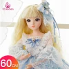 unique 1/3 24inch 60cm gifts Silver hair Doll Clothes Change Eyes NEMEE Doll Best Gift Handmade doll