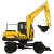 Import Unique china wheeled excavator with air conditioner for digging cable pit from China