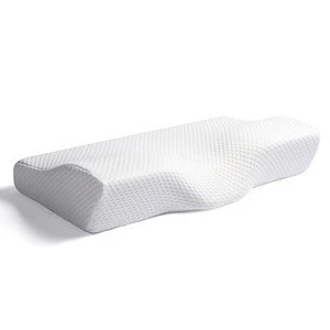 Velvet Bed Sleep Wedge Custom Contour Orthopedic Butterfly Shaped Pillows Side Sleeper Anti Snore Cervical Memory Foam Pillow