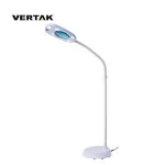 VERTAK Height Adjustable Standing Glass Lens LED Magnifying Floor Glass Lamp For Reading Task Craft Lighting