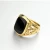 Import Vintage Fashion Saudi 18K Gold Plated Single Stone Ring Jewelry for Men from China