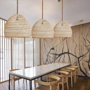 Vintage Style Vietnam Bamboo Rattan Lighting Fixtures Chandeliers Decor Lamp Shade Interior Light