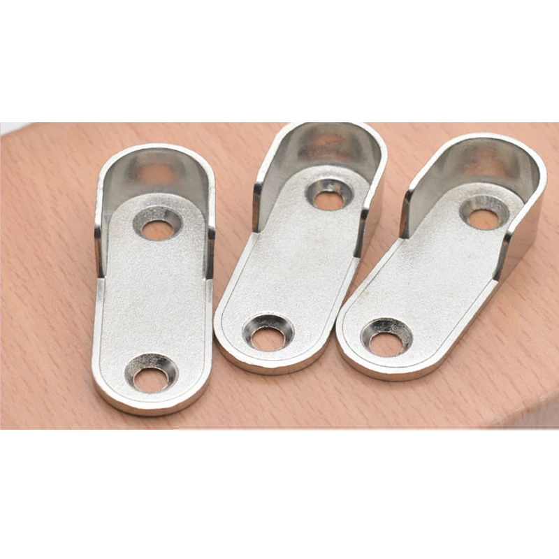 Wardrobe rail support zinc alloy hanging tube holder for furniture fitting