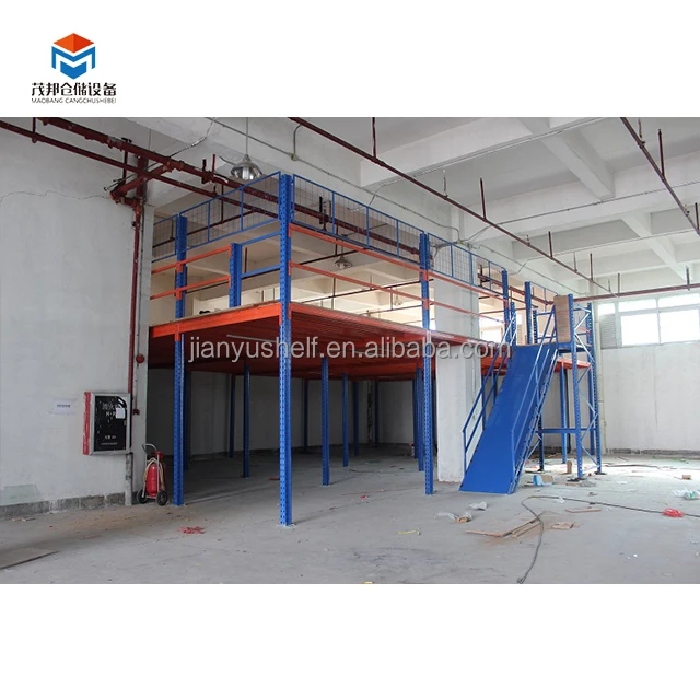 Warehouse multi-level mezzanine flooring storage industrial shelving systems