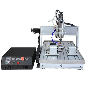 Water Coolant System Added Mini CNC 6040 4 Axis Kit 2.2KW 2200W Woodworking Machinery