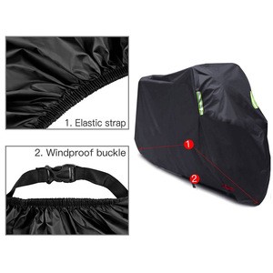 Waterproof Motorcycle Cover, All Weather Outdoor Protection, 210D Oxford Durable & Tear Proof for 104 Inch Motorcycles