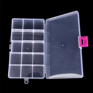 WEIHE high quality pp transparent lure clear portable bait tackle box for fishing accessories kit