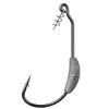 WEIHE JY01 2g 2.5g 3g 5.25g 7g Black nickeled crank soft lure bass fly fishing hook with lead and barb