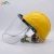 Import White color ABS material hard safety hat Construction use helmet with face shield from China