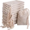 Wholesale 12x14cm Free Natural Body Cleaning Natural Fiber Sisal Soap Bag With pouch holder for shower bath