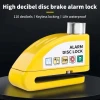 Wholesale Antitheft Waterproof Light Weight Safety Disc Brake Bicycle Bike Lock Motorcycle Disc Brake Lock with Alarm