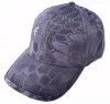 Wholesale blank 6 panel black boa pattern camouflage rip stop hunting baseball cap and hat