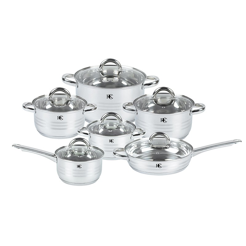 Wholesale customized home kitchen ware casserole SS saucepan stainless steel cooking pot cookware set