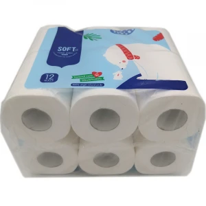 Wholesale eco friendly 100% virgin wood pulp 3-ply bathroom toilet paper tissue