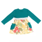 Wholesale girls outfits green floral print baby clothes sets girls boutique clothing
