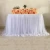 Import Wholesale Handmade Fancy Ruffled Tulle Party Banquet Wedding Event Table Skirt For 14/17/21ft Table from China