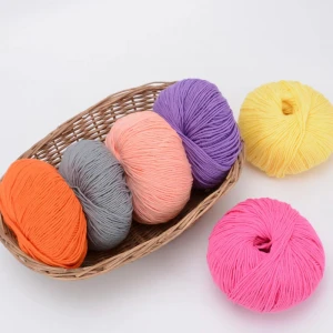 Wholesale high quality 100% cotton yarn  for hand knitting and crochet