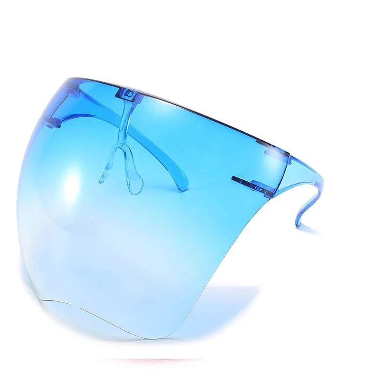 Wholesale Hot Sale 2021 Oversized Transparent Face Shield Eyeglasses UV400 Colorful Big Frame Sunglasses For Men Women