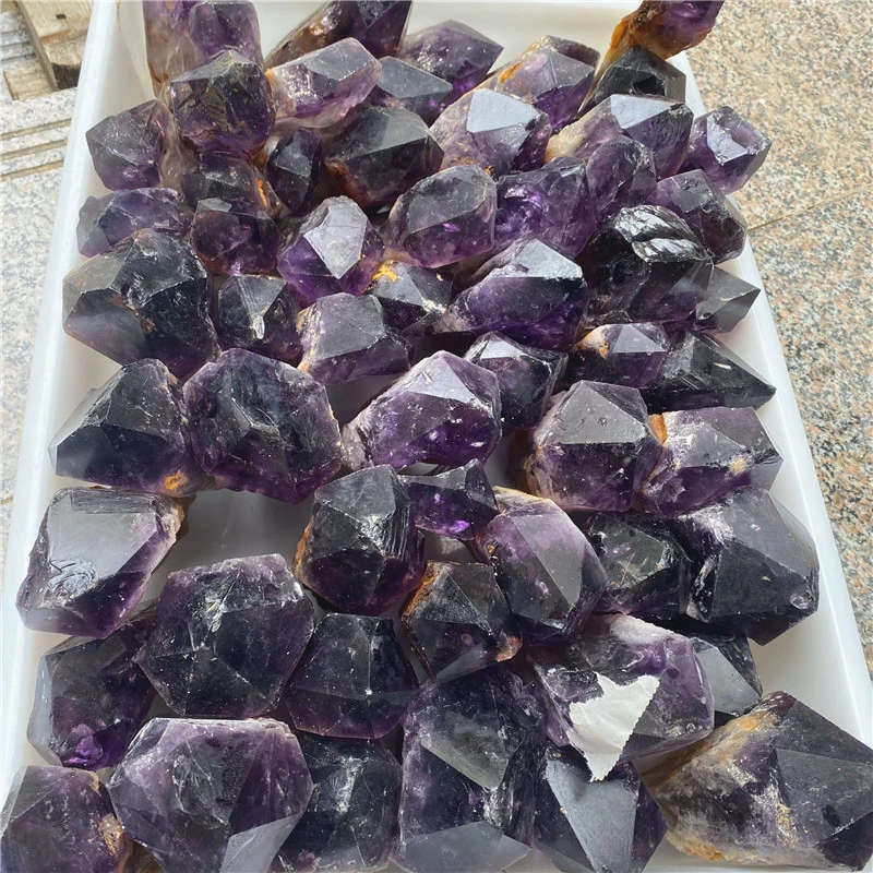 wholesale natural rough raw dark purple amethyst quartz crystal points