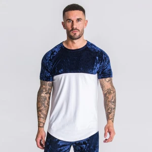 Wholesale OEM fitness compression shirt mens slim fit sports t- shirt men  custom sport T-shirt