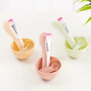 Wholesale plastic diy mask bowl set beauty tools facial mask mixing bowl affordable face mask mixing bowl with brush