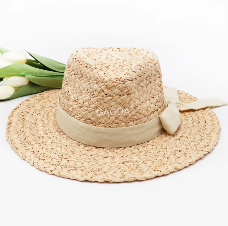 Wholesale raffia panama sombrero beach straw hat
