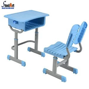 Wholesale student desk and chair plastic school furniture