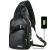 Import Wholesale style high quality USB men&#39;s chest bag portable charging casual Messenger bag outdoor sports pu chest bag from China