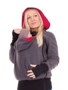 wholesale women long sleeve hooded kangaroo pocket maternity mom baby carrier hoodies