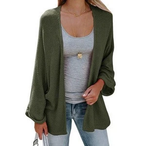 Wholesale Women&#039;s Knit Cardigan Long Sleeved Sweater Plus Size Coat
