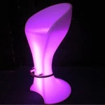 Wholesales Cheap Plastic Night Club LED Lighting Bar Stools with 16 Colors Changing