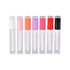 Wholesales factory price Custom Logo Luxury 5ml Pink White Top Big Wand Lip gloss Packaging Lipgloss Wand Tubes With Big Brush