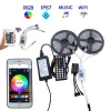 WIFI sound control 5050 10M 300LED 12V RGB LED strip with power adapter