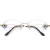 Import Wire Titanium Rimless Glasses Women Ultralight Eyeglasses Frame Diamond Trimming Cut Myopia Optical Frames Eyewear 7714 from China