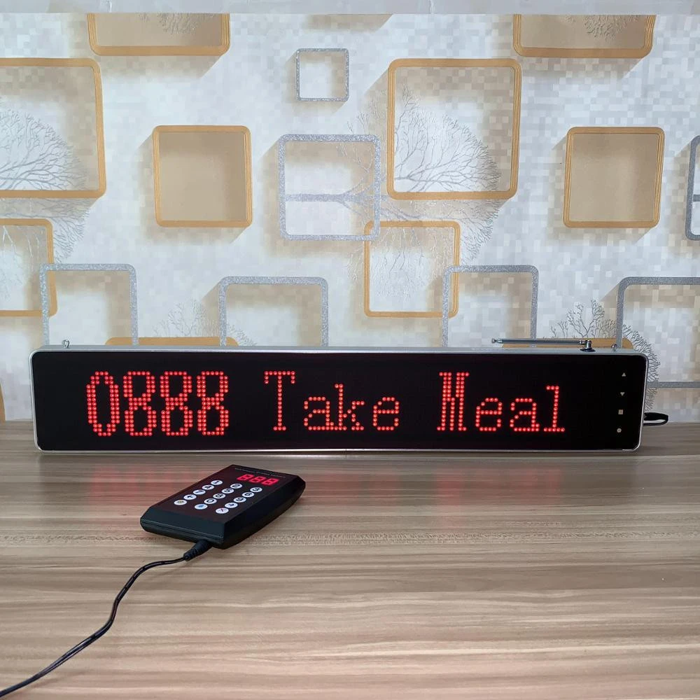 wireless calling system restaurant pager with LED display panel queue management
